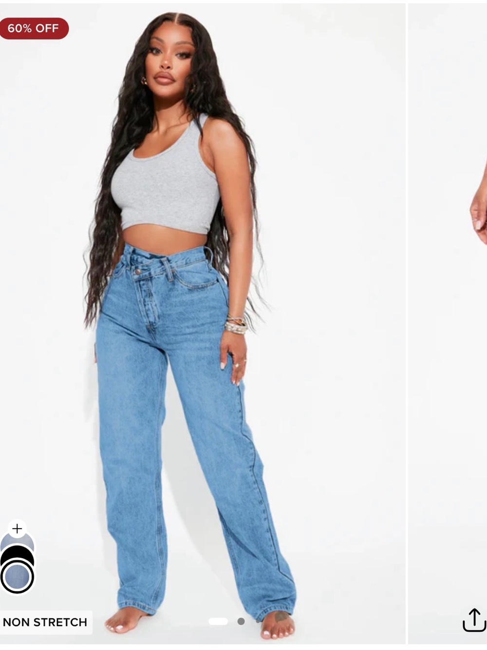 Fashion Nova Light Blue Straight Leg Jeans